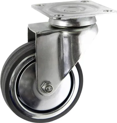 Produktbild von TOOLCRAFT TO-5137911 Lenkrolle mit Anschraubplatte 80 mm Gummi Tragfähigkeit (max.): 70 kg