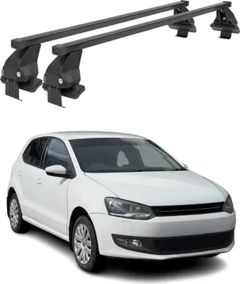 Produktbild von Menabo Dachträger Grundtäger für VW Polo 2009-2017 3tür 50kg Stahl Schwarz 2 tlg