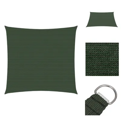 Image de vidaXL Voile d'ombrage 160 g/m² Vert foncé 3,6 x 3,6 m HDPE - Parasols et protections solaires