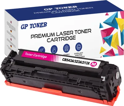 A toner cartridge and its packaging are displayed against a white background.