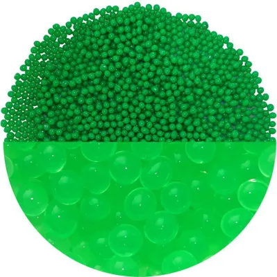 Produktbild von trendfinding 100 g Hydroperlen Deko Granulat, Korngröße 3,5-4 mm, Grün