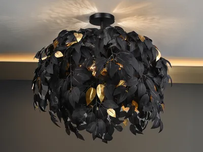 Immagine prodotto di Lampada da soffitto LEAVY Nero Oro Ø 70 cm