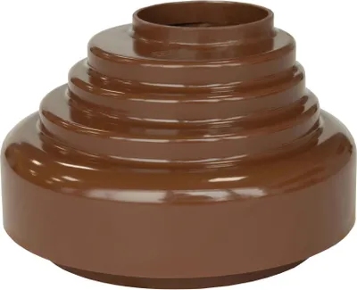 Produktbild von INEFA Verbindungsstück Fallrohr zu Abfluss, PVC DN50 / 50mm Braun Zubehör Fallrohr Kunststoff, einfache Steckmontage,  Germany
