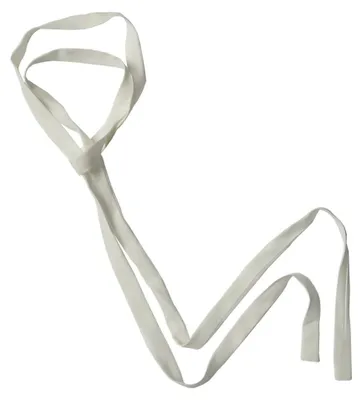Zdjęcie produktu dla Szal damski wykonany w 100% z jedwabiu morwowego, wymiary 180 cm x 1,5 cm, kolor biały