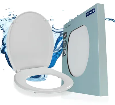 Image de WENKO Siège WC VIGONE blanc Couvercle WC Couvercle lunette WC invités