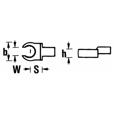 Produktbild von STAHLWILLE OPEN RING-Einsteckwerkzeug SW 7/16" Wkz.Aufn.9 x 12
