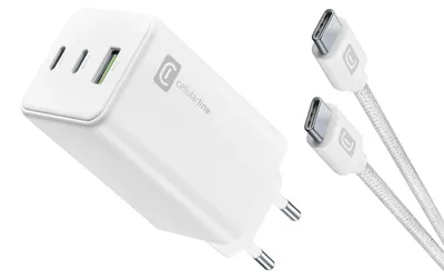 Image de Cellularline ACHKITGAN100WTABW chargeur d'appareils mobiles Universel Blanc Secteur Charge rapide Intérieure
