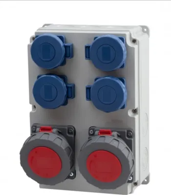 Produktbild von IP65 Stromverteiler Wandverteiler Steckdosen verdrahtet R-300 CEE 2x32A  4x230V