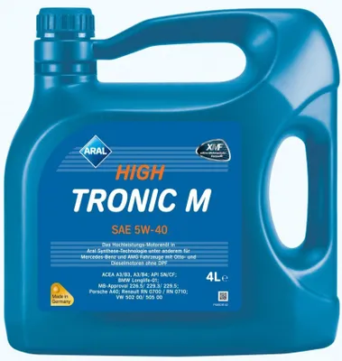 Produktbild von ARAL HighTronic M für 5W-40 4 Liter Motoröl Motorenöl Longlife-01 226.5 229.3 229.5 A40 RN0700 RN0710 502 00 505 00 Öl