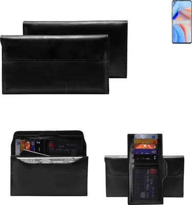 Produktbild von K-S-Trade Handy Hülle kompatibel mit Oppo K7x Schutz Hülle Tasche Schutz Case Handytasche Kunstleder schwarz, 1x