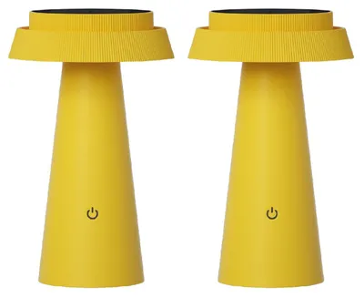 Produktbild von Luxus - Tischleuchte Solar Mambo - Gelb - H23 x Ø14