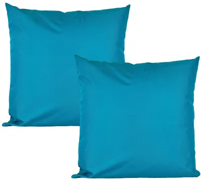 Produktbild von JACK 2er Set 50x50cm Outdoor Kissenhülle Kissenbezug Wasserfest Sitzkissen Lounge Kissen Garten Stuhl Lotus Effekt, Farbe:Petrol