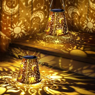 Zdjęcie produktu dla Elzusha - Zestaw 2 lamp solarnych do ogrodu z unikalnym efektem świetlnym