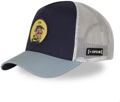 Productafbeelding van Uni Trucker Cap - Verstelbaar Snapback - Blauw/Grijs