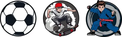 Produktbild von Schneiders Schulranzen-Zubehör Patches 3 teilig Sporty Kids dunkelgrau