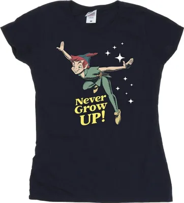 Produktbild von Disney - "Never Grow Up" T-Shirt für Damen BI36604 (S) (Marineblau)