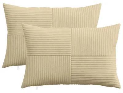 Obrázek produktu pro vidaXL Povlak na polštář, 2 kusy, ALMELO, šedě-zelená barva, 40 x 60 cm, materiál: kordura