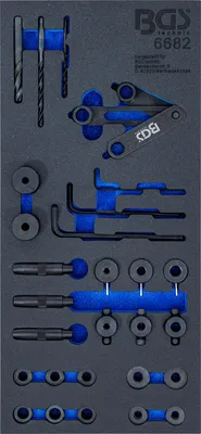 Produktbild von BGS technic Tool Tray 1/3: Cylinder Head Drilling Gauge Tool Set, 1,11 kg