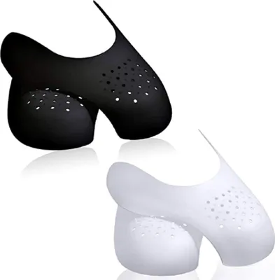 Produktbild von COOL-i ®Sneaker-Schuhschutz (2 Paar) – Anti-Knitter Zehenschutz-Einlagen aus TPE,atmungsaktiv & zuschneidbar für Sneaker & Sportschuhe, Weiß(41-46)
