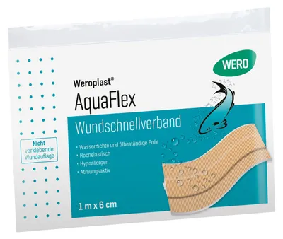 Produktbild von Weroplast AquaFlex Wundschnellverband 1 m x 6 cm