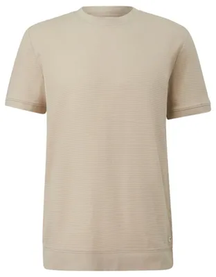 Produktbild von s.Oliver Herren T-Shirt – Big Size Fit, Jacquard-Struktur, Crew Neck – Größe 6XL, Brown