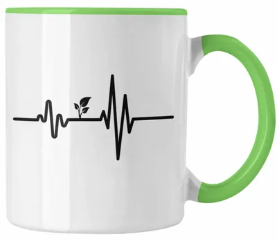 Produktbild von Veganer Tasse Geschenk Herzschlag Vegan Geschenkidee Lustiger Spruch Vegane Lebensweise Veganerin (Grün)