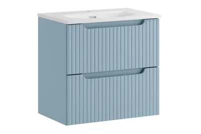Produktbild von Waschbeckenunterschrank -Einbauwaschbecken & Unterschrank 60 cm , Nova Denim N BM375 - Denim