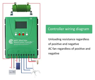 Produktbild von 12-V- und 24-V-Hybrid-Laderegler für Wind- und Solarenergie mit LCD-Display – MPPT-Boost-Laderegler für Wind- und Solarenergie