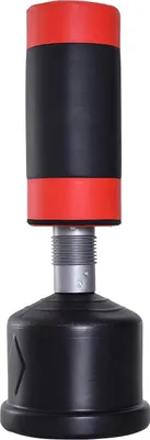 Produktbild von HOMCOM Standboxsack Schwarz Rot, PU, 158-186 cm, 3-fach höhenverstellbar, Standfuß befüllbar, bewegliches Mittelteil