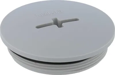 Productafbeelding van WISKA Blindplug M50x1,5 KBR-M50, rond met kruissleuf, inclusief O-ring, van polyamide (PA), schroefdraadlengte 10,0 mm - 1 stuk