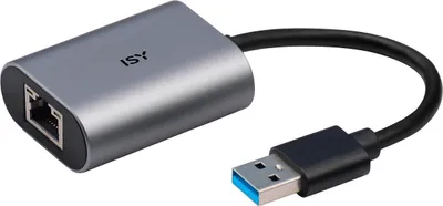 Obrázok produktu pre Sieťová karta (adaptér) ISY IAD-1010-A USB-A - Gigabit LAN (RJ-45) Sivá