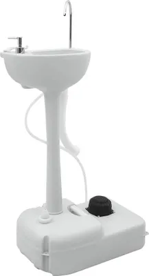 Immagine prodotto di Lavandino portatile da campeggio Grigio 50,5 x 33 x 103 cm