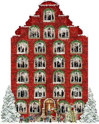 Produktbild von Wand-Adventskalender - Nostalgisches Weihnachtshaus