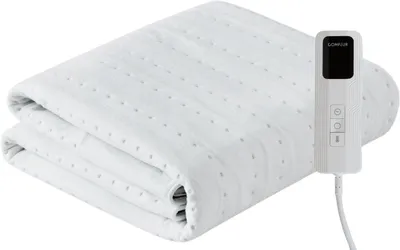 Productafbeelding van Comfeur Elektrische Deken 190x80 cm voor Bed, Warmtedeken met Apart Instelbare Voetenzone, 6 Warmtestanden, Timer 1/3/9 Uur, Automatische Uitschakelin