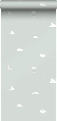 Zdjęcie produktu dla Sanders & Sanders Tapeta misie popielatej miętowej zieleni 53 cm x 10 m