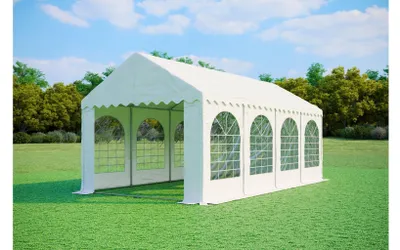 Produktbild von Partyzelt 4x8m Max+ 2,6m - flammhemmend - Weiß