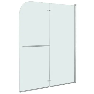 Image de vidaXL Cabine de douche pliante 2 panneaux ESG 95 x 140 cm