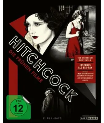 Obrázok produktu pre PLAION 1156109, Film, Blu-ray, Nemčina, Angličtina, 1020 min, Hitchcock - Die frühen Filme, Thriller