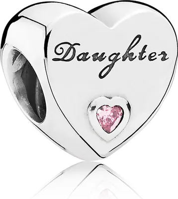 Produktbild von Pandora Damen Charm Moments Tochter Herz Silber 791726PCZ