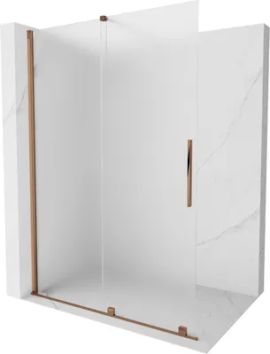 Produktbild von Mexen Velar Walk-In Duschwand 140x200cm, Roségold, 8mm Glas