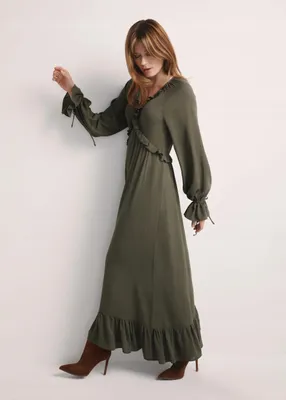 Zdjęcie produktu dla Sukienka khaki maxi XS