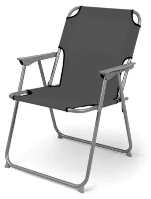 Produktbild von Campingstuhl - grau - klassischer klappbarer Gartenstuhl