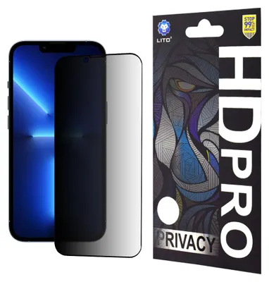 Obrázek produktu pro Lito tvrzené sklo HD Pro Privacy pro iPhone 13 Pro Max / iPhone 14 Plus – černé