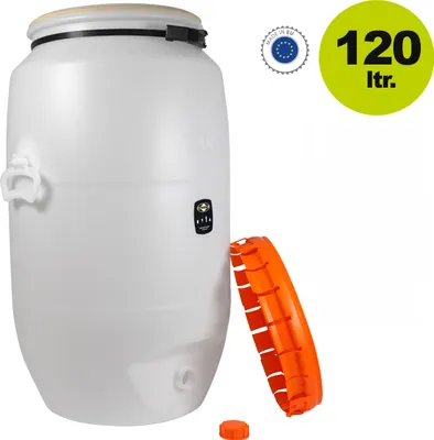 Produktbild von Speidel Kunststofffass GFR 120 Rund mit Schraubdeckel und Blindkappe