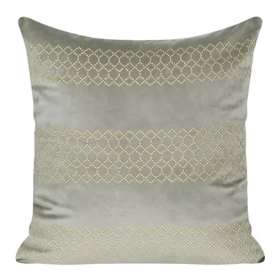 Image de Eurofirany Taie d'oreiller Décorative Velours Argenté 45x45