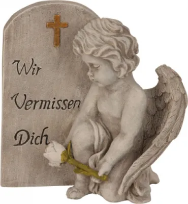 Produktbild von Grabengel - Grabschmuck - Engel - Wir vermissen Dich