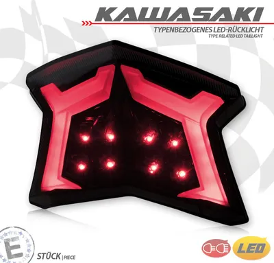 Image de Feu arrière à LED adaptable sur Kawasaki Ninja / Z650 /Z900 / Z-H2