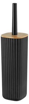 Image de WENKO Garniture WC Rotello noir WC nettoyage porte-brosse