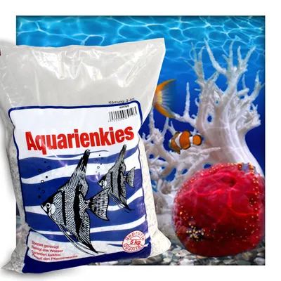 Produktbild von Aquariensand Aquariumsand Bodengrund 2-4 mm Aquarienkies hochrein Naturweiss 20 kg ( 4x 5 kg Sack )