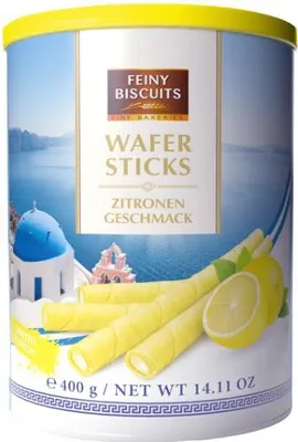 Produktbild von Feine Kekse Zitronenwaffelröllchen 400 g